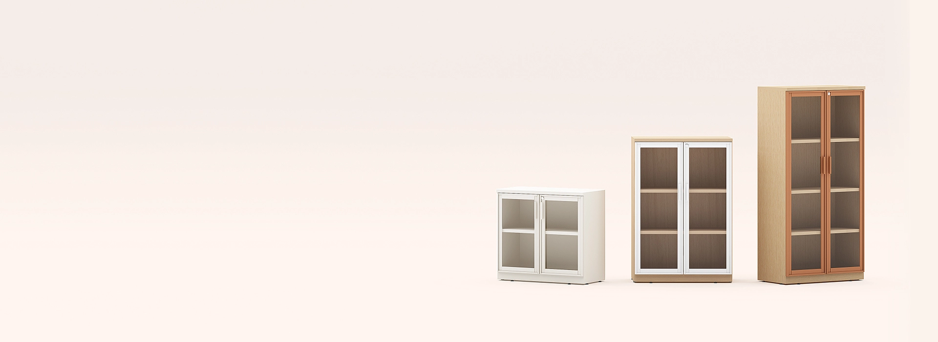 Full Glass Door File Cabinet