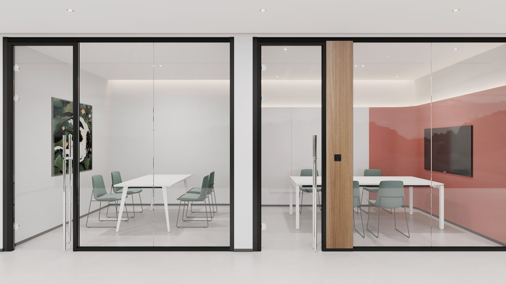 Glass partition wall