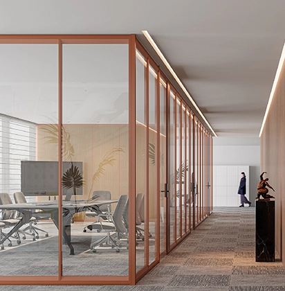 glass partition wall