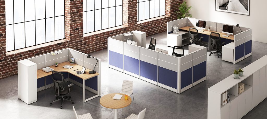 custom modular office cubicles by Clover Furniture