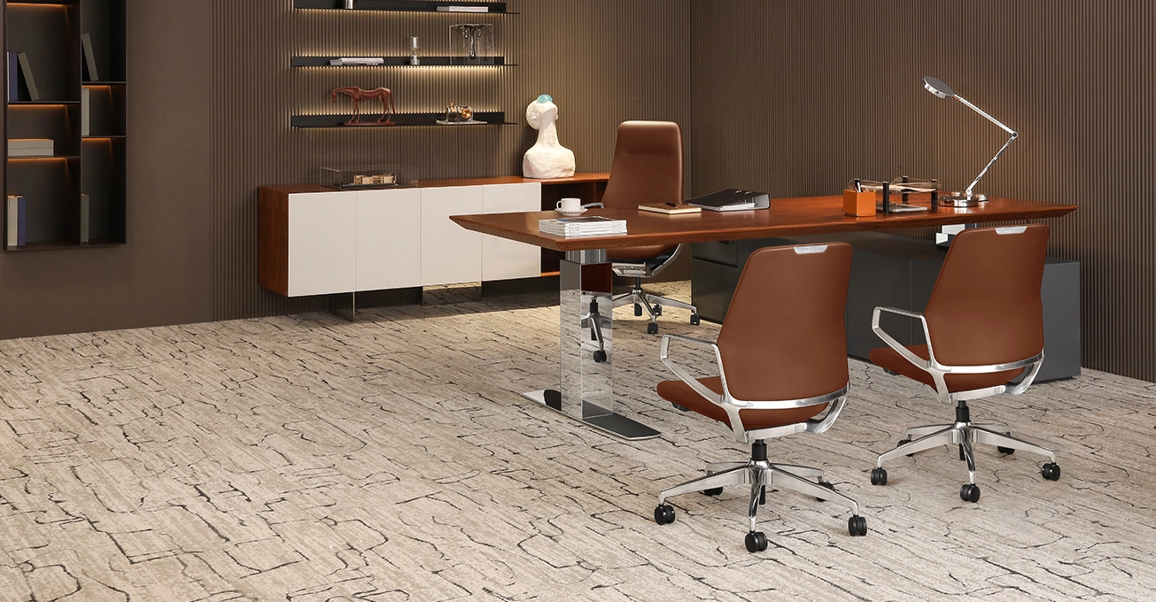 brown office chair